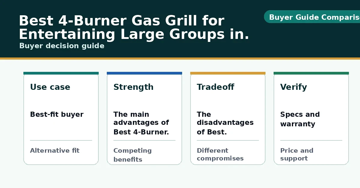 best 4 burner gas grill - Best 4-Burner Gas Grill for Entertaining Large Groups in 2026 comparison table for buyer evaluation