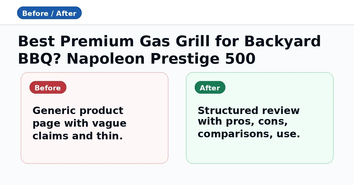Best Premium Gas Grill for Backyard BBQ? Napoleon Prestige 500 before and after cooking workflow