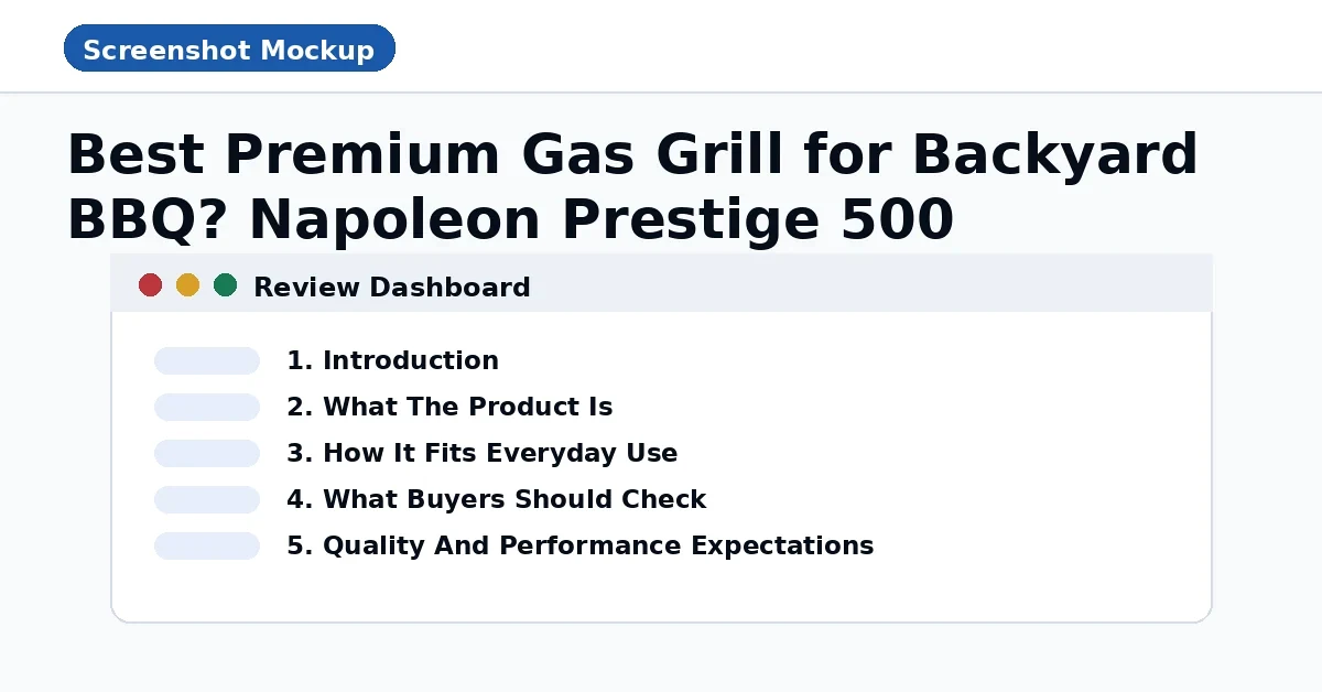 Best Premium Gas Grill for Backyard BBQ? Napoleon Prestige 500 shopping and spec-check screenshot
